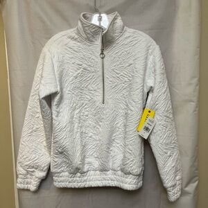 🆕. EleVen by Venus Williams White Textured long sleeve Pullover jacket XS Tennis